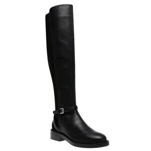 Dolce Vita Knee High Boots in Black Size 9‎ Almond Toe Side Zip Block Heel NEW
